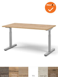 Mauforce Bureau - Handmatig verstelbaar - Zilvergrijs onderstel - 160x80
