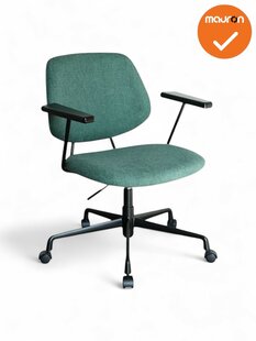 Vergaderstoel Eva - met armleuning - NIEUW - Groen - met wielen