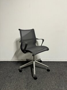 Herman Miller vergaderstoel - met wielen - Antraciet