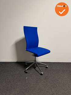 Ahrend - 350 - Vergaderstoel - Blauw gestoffeerd 