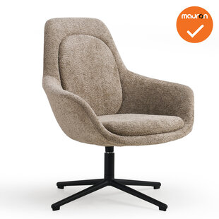 Luxe ster-poots Fauteuil - Zonder hoofdsteun - Beige stoffering