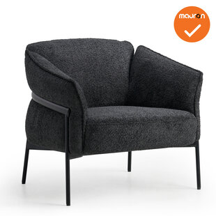 Luxe kamerstoel - Zwarte teddy stoffering