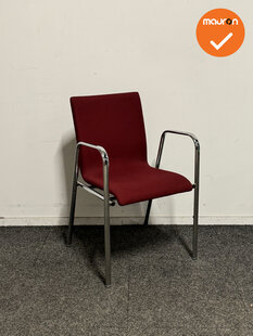 Vergaderstoel - Rood/Chroom - Refurbished