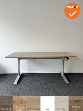 Aluforce Pro 150M tweedehands zit-sta bureau - Slinger verstelbaar - bladkleur naar keuze - zilvergrijs onderstel