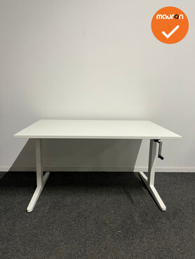 Ahrend Balance Slinger bureau -120x80 - Wit met wit bestaand blad
