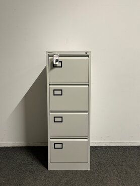 Triumph Dossierskast - 132x46x62cm - 4 laden - zilvergrijs