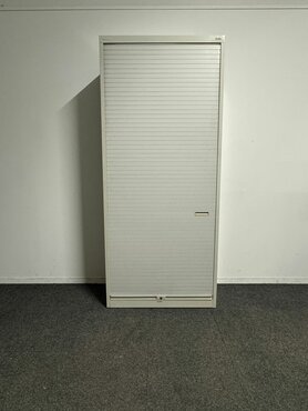 Wright line - Roldeurkast - verticale deur - zilvergrijs metaal - 210x92x47