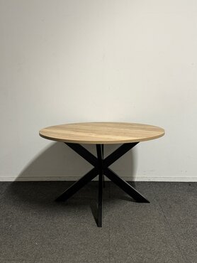 Mauforce Ronde tafel - 120 cm - Stervoet in kleur naar keuze - bladkleur naar keuze