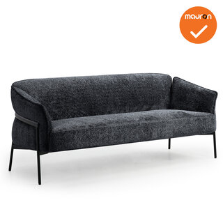 Luxe Designbank - Antraciet - 2-zits + armleuningen