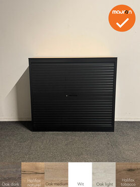 Basic - Roldeurkast - 107x120x46 cm - Zwart - Refurbished - Verticale roldeur