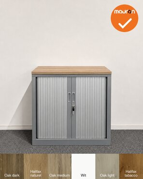 Mauforce Roldeurkast - V-Serie - NIEUW - 72,5x80x43 cm - Aluminium - Topblad naar keuze - inclusief 2 sleutels