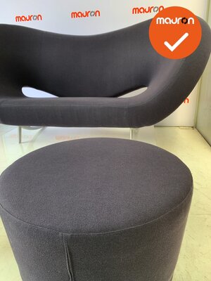 Moroso voetbankje - poef - blauwgrijs antraciet