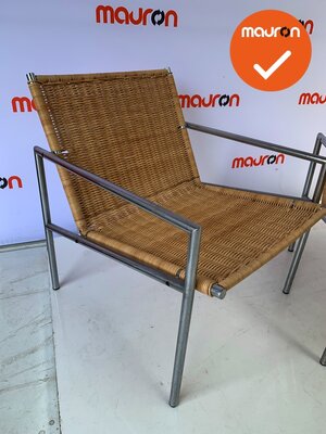 Martin Visser SZ01 designstoel - chroom met pitriet