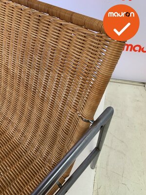 Martin Visser SZ01 designstoel - chroom met pitriet