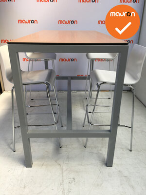 Bartafel - 160x80 - Zilvergrijs - beuken blad