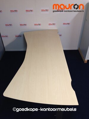 Ahrend bureau - 240x100cm dubbel vlinder - Ahorn