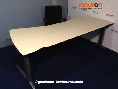 Ahrend bureau - 240x100cm dubbel vlinder - Ahorn