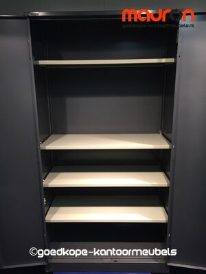 Draaideurkast - Ahrend - 195x100x45cm - Antracietgrijs