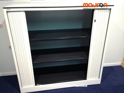 Roldeurkast - Ahrend - 110x120x45cm - Wit - Topblad naar keuze