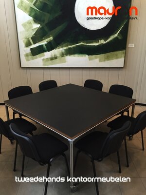 Ahrend Move-it design vergadertafel - 150x150 - vierkant - zwart