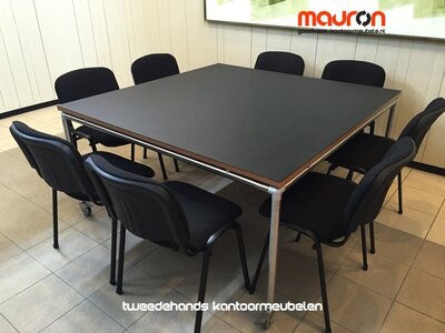 Ahrend Move-it design vergadertafel - 150x150 - vierkant - zwart