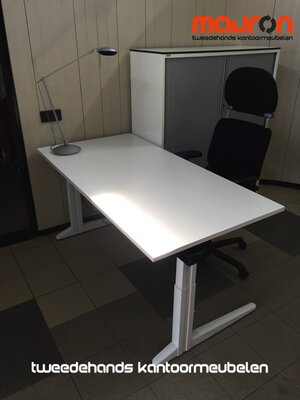 Ahrend bureau - 160x80cm - wit - hout - Essa - refurbished