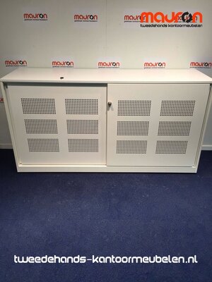 Schuifdeurkast - Ahrend - akoestisch - 80x160x45cm - wit