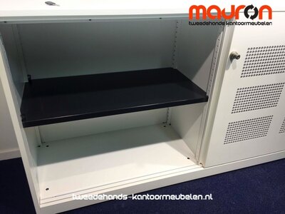 Schuifdeurkast - Ahrend - akoestisch - 80x160x45cm - wit