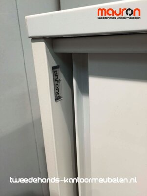 Schuifdeurkast - Ahrend - akoestisch - 80x160x45cm - wit