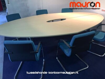 Ahrend 500 vergadertafel - 300 x 180cm - ovaal - ahorn