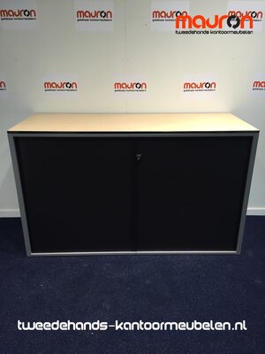 Roldeurkast - Ahrend - 74x120x45cm - zilvergrijs