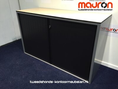 Roldeurkast - Ahrend - 74x120x45cm - zilvergrijs