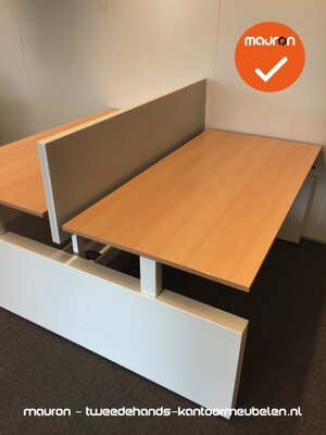 Ahrend bureau - 160x80cm - Licht peren - hout - duo set - Four-Two