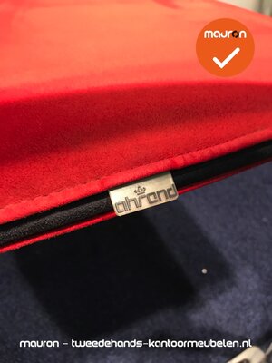 Vergaderstoel - Ahrend - A350 - medium - rood leer - NIEUWSTAAT