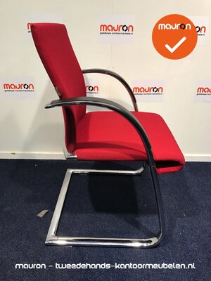Vergaderstoel - Ahrend - A350 - medium - rood stof - NIEUWSTAAT