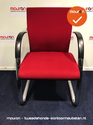 Vergaderstoel - Ahrend - A350 - medium - rood stof - NIEUWSTAAT
