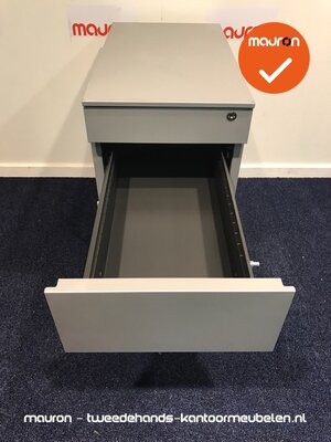 Ladeblok - 57x32x56cm - Zijdegrijs - Grijs topblad