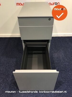 Ladeblok - 57x32x56cm - Zijdegrijs - Grijs topblad