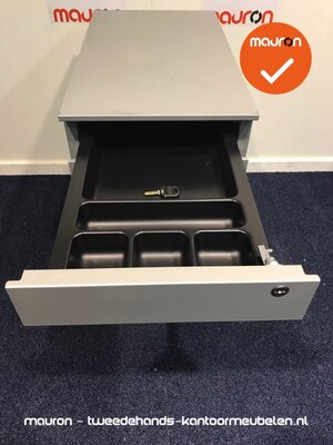 Ladeblok - 57x32x56cm - Zijdegrijs - Grijs topblad