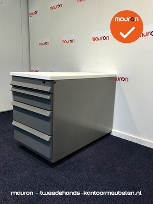 Ladeblok - 57x43x76cm - Lichtgrijs - 4 laden - kunststof