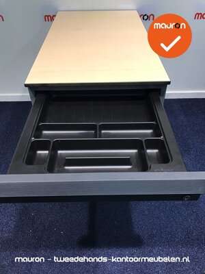Ladeblok - 57x42x76cm - Zilvergrijs - 4 laden - kunststof front