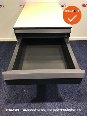 Ladeblok - 57x42x76cm - Zilvergrijs - 4 laden - kunststof front