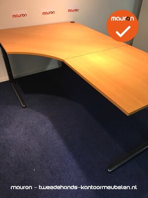 Ahrend hoekbureau - 200x120cm - Beuken - hout - rechts