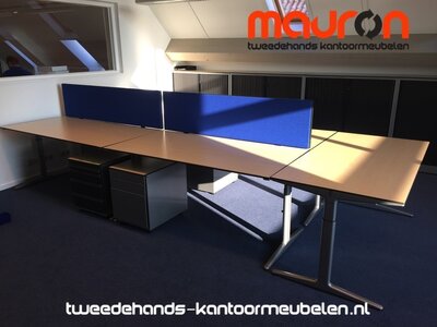 Akoestisch tafelscherm - dubbelzijdig - 120x40cm - keuze uit 30 kleuren