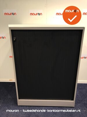 Roldeurkast - Ahrend - 110x80x50cm - zilvergrijs