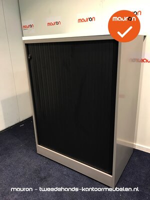 Roldeurkast - Ahrend - 110x80x50cm - zilvergrijs