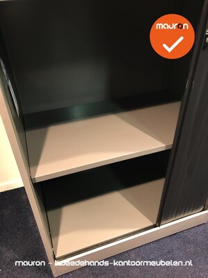 Roldeurkast - Ahrend - 110x80x50cm - zilvergrijs