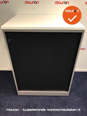 Roldeurkast - Ahrend - 110x80x50cm - zilvergrijs