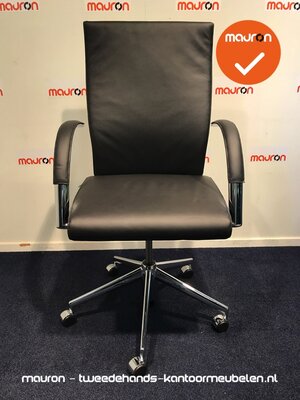 Ahrend - A350 - hoge rug - zwart leer - NIEUWSTAAT