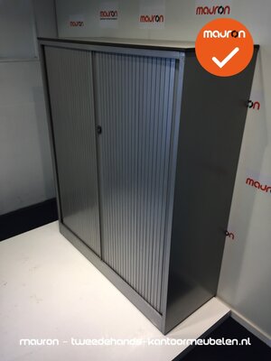 Roldeurkast - Ahrend - 144x120x45cm - zilvergrijs